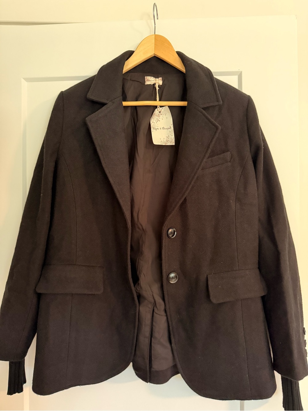Women's black Tailored Wool-Blend Jacket